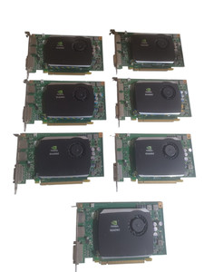 LOT OF 7: NVIDIA QUADRO FX580 PCI-E 2-PORTS DVI 512MB HP 508283-001 GRAPHIC CARD