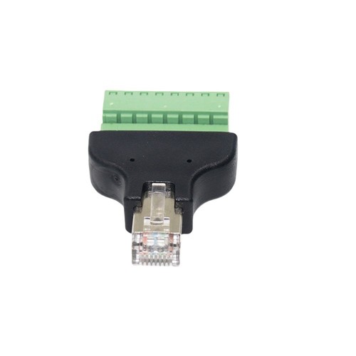 For RJ45 8 Pin Terminal Block Green Adapter for Reliable Network Connections