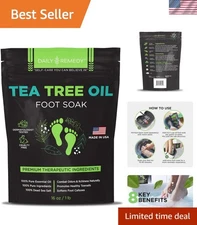 Revitalizing Foot Soak with Epsom Salt and Tea Tree Oil - 16 oz Spa Experience
