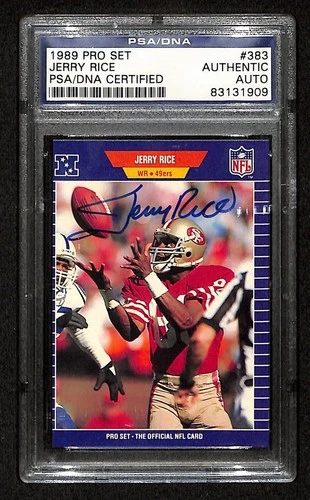 Jerry Rice HOF Signed/Autographed 1989 Pro Set #383 49ers PSA/DNA 201472