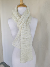 Hand Crocheted 72x12" Loose Knot Scarf