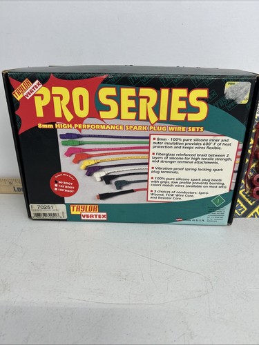 Taylor Pro series 8mm Ignition Wire Set Red 70251 univ 8cyl 90 With Separators - Bild 1 von 4