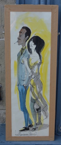 Kenneth Abedana Spencer (1929-2005). Jamaican artist. 2 X Couples - Picture 3 of 5