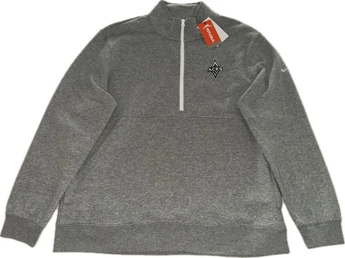 Nike Las Vegas Aces WNBA 1/2 Zip Gray Pullover Sweatshirt Mens XL New $70 MSRP - product listing photo