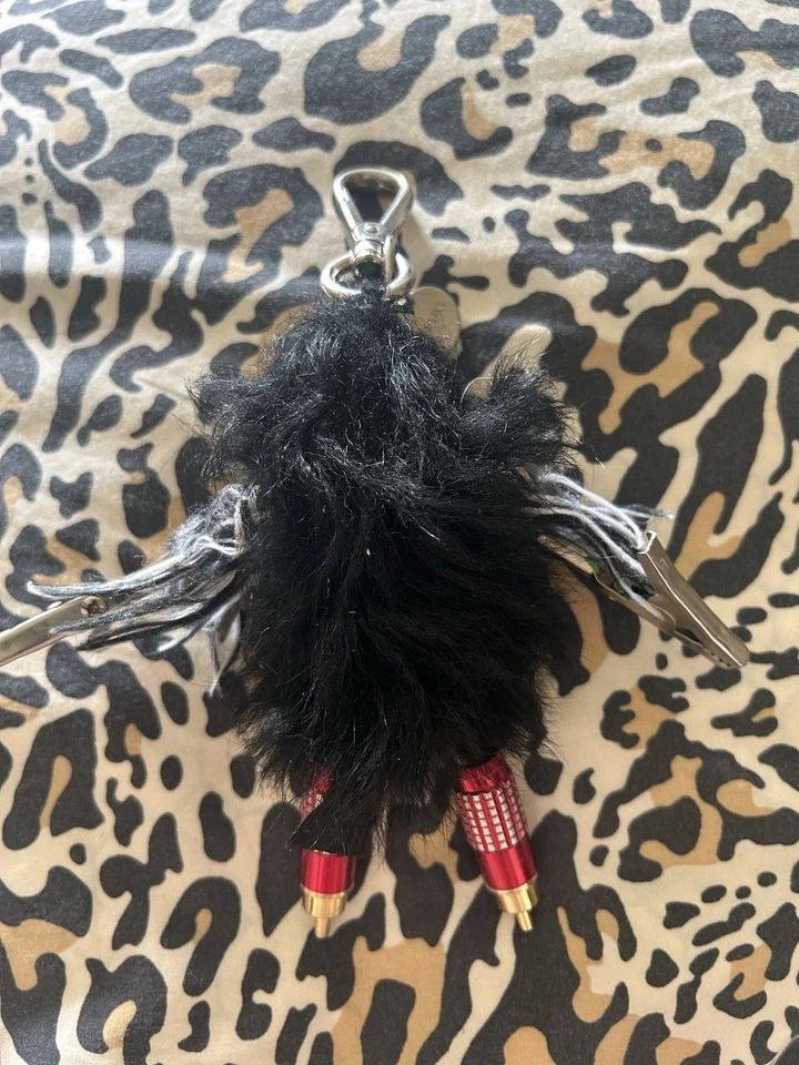 Auténtico RARO PRADA Bolso Dije Llavero Piel de Oveja y Metal ROBOT Foto 2 de 4