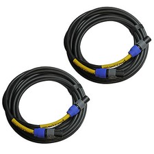 2 PLoYnk premium grade 12 gauge Neutrik NL2FX speakon speaker cable 50 ft foot