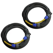2 PLoYnk premium grade 12 gauge Neutrik NL2FX speakon speaker cable 50 ft foot