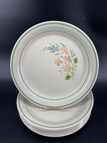 Piatti per insalata Corning Glenora in pietra angolare (lotto di 8) usati in ottime condizioni belli - Foto 1 di 7