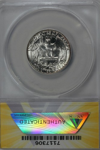 1949-D   .25   ANACS   MS 64    Washington Quarter, Silver 25 Cents (0.25) - Picture 1 of 2