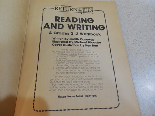 Return of the Jedi Workbook: Read and Write, Paperback R2D2 C3po Star Wars - Picture 6 of 15