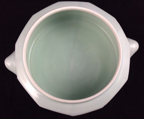 Piatto vaso coperto hendecagon smaltato arte ceramica studio fatto a mano firmato - Foto 5 di 11