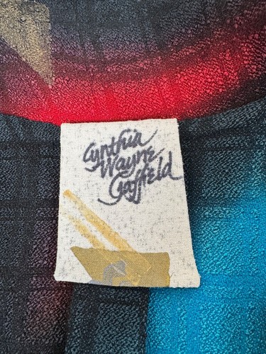 Vintage Cynthia Wayne Gaffield handgefärbte Seide vorne offen Weste Kunst zum Tragen - Bild 2 von 7