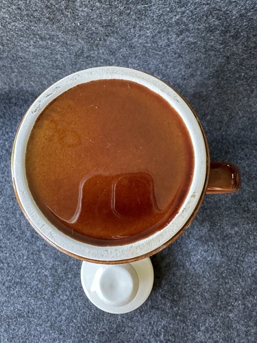 Vintage Retro MCM Coffee or Tea Carafe Server with Lid Brown Ribbed Design - Picture 12 of 21