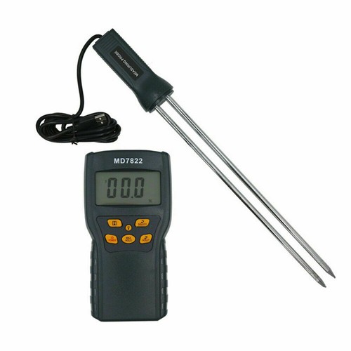 Portable LCD Digital Grain Moisture Meter Water Damp Thermometer Tester Detector - Picture 11 of 12