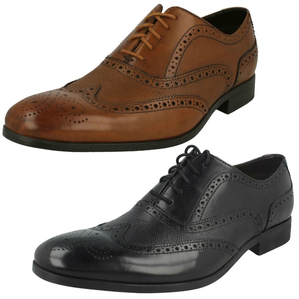 Mens Clarks Lace Up Brogue Shoes Gilmore Limit eBay