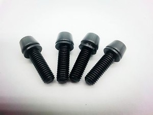M5x16mm Titanium Ti Bike Stem Bolts Taper Head Bicycle Conical With Washers 4pcs