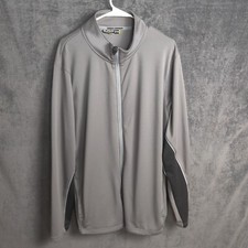 Under Armour Track Jacket Men's 2XL Loose Full Zip Gray Warm Up Golf