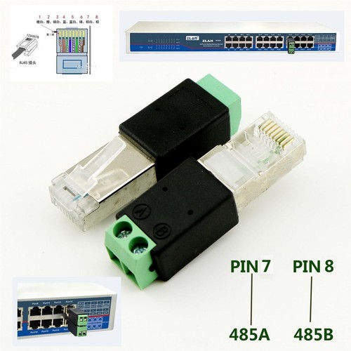 RJ45 Male to 485 2Pin 6 7P)(7 8P)(4 5P)Screw Terminal Adapter Connector CCTV DVR - Picture 14 of 15