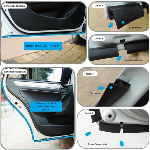 Rubber Sealing Strips 6M For Car Doors Window Noise Insulation Trim Weatherstrip - Picture 6 of 6