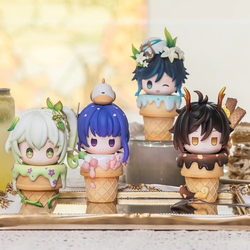 Genshin Ice Cream Cone Series Figure Doll Anime Pvc Statue Collectible Model - Picture 1 of 9