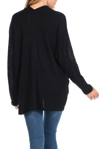 Cárdigan tejido con cortina suelta informal frontal abierto de la colección Auliné para mujer - Imagen 9 de 69