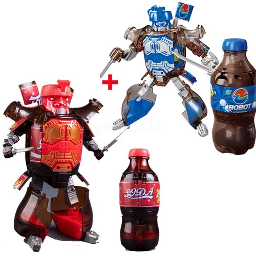 NEW T13 Action Figure Titan 13 Soda Robot Coke Bottle Transform Toy Kids Gift - Picture 19 of 22
