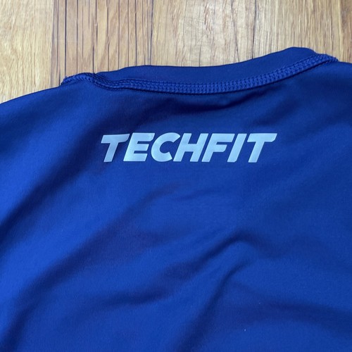 Adidas Techfit Compression Shirt Mens XS Climalite Athletic Performance Blue - Picture 12 of 12