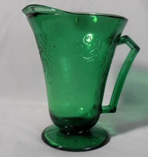 Florentine No 2 Glass Cone Pitcher Reproduction Hazel Atlas Glass Company Style