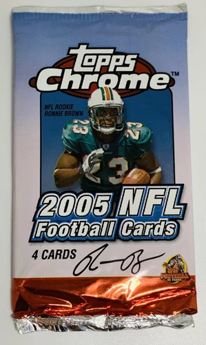 FACTORY SEALED 2005 Topps Chrome Football Pack Aaron Rodgers RC? Auto? Refractor
