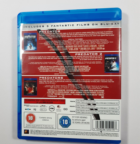 Predator Trilogy Blu-ray PAL Movie VGC - Picture 2 of 5