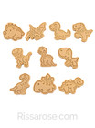 Dinosaurs cookie cutter stamp T-Rex Stegosaurus Brontosaurus Triceratops Pteroda