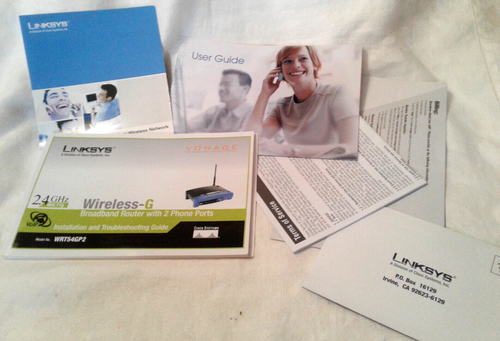 Linksys Wireless-G Broadband Router 2.4 GHz WRT54GP2 w/Power Cord & Manuals - Picture 12 of 15