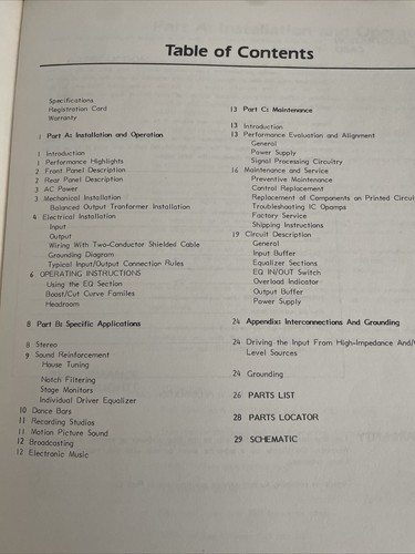 ✨Orban / Parasound Model 622 Equalizer / Operating Manual Vintage 1982!✨💥 - Picture 8 of 24