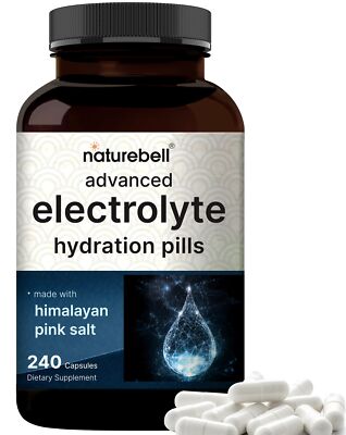 Electrolyte Hydration Pills - 240 Caps | Keto, Himalayan Salt, Magnesium & More