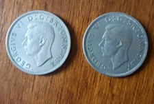 George V1 Half Crowns 1949 And 1950