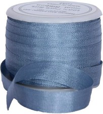 Threadart 100 Pure Silk Ribbon -7mm Slate Blue - No. 012 - 10 Meters