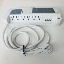 Fellowes 10 Outlet Premier Dual Plane with Phone 1430 Joules Vtg Works Great