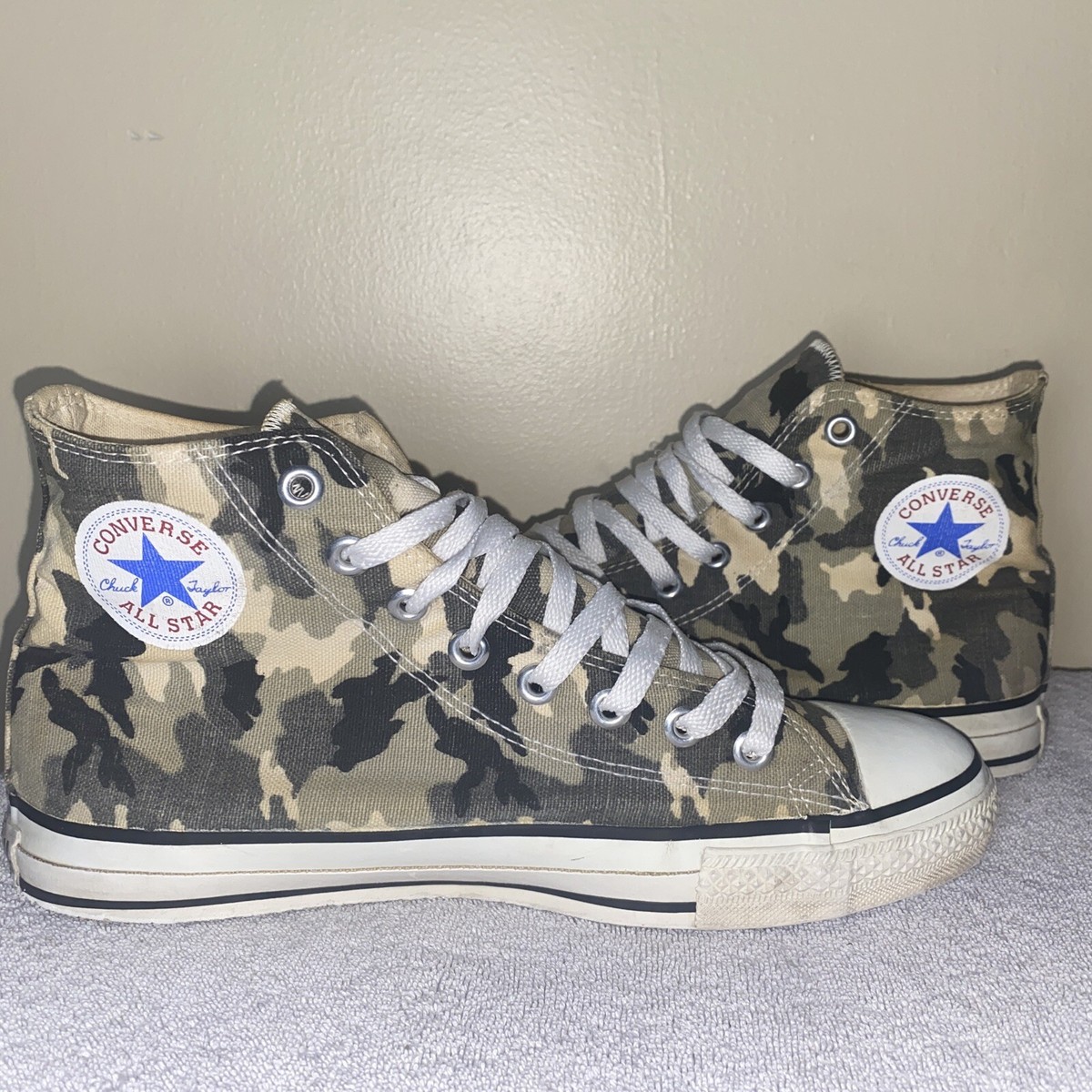 Vintage 80's Made In USA Converse Chuck Taylor All Stars Hi Top Sz 9 Camo | eBay Vintage 80's Made In USA Converse Chuck Taylor All Stars Hi Top Sz 9 Camo | eBay