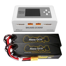 Gens Ace 6800mAh 3S G-Tech Lipo Battery X2 + D300 G-Tech RC Battery Charger X1