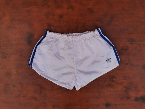 ADIDAS VINTAGE WEST GERMANY 1980'S WHITE FOOTBALL SHORTS M