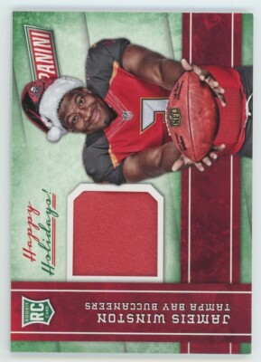 Jameis Winston 2015 Panini Black Friday Happy Holidays Patch/Relic Rookie Card