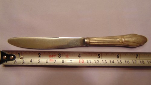 VINTAGE GORHAM SILVER TARNISHED BUTTER KNIFE "PROPERTY DIT/BIT OF SWEDEN " NICE! - Picture 1 of 5