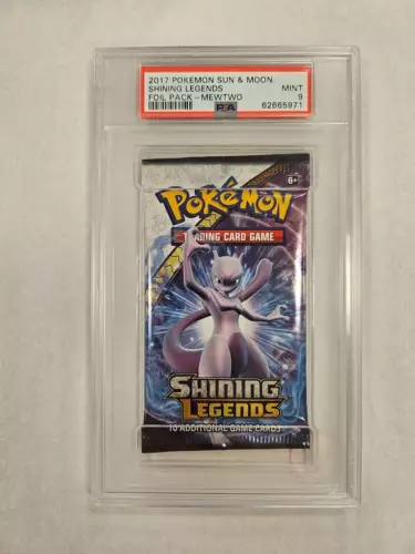 2017 Pokemon Sun & Moon Shining Legends Mewtwo Foil Pack PSA 9
