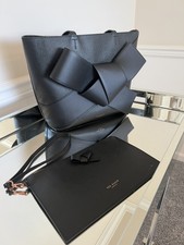 Ted Baker London Leather Allie Giant Knot Shopper Black  With Matching Pouch