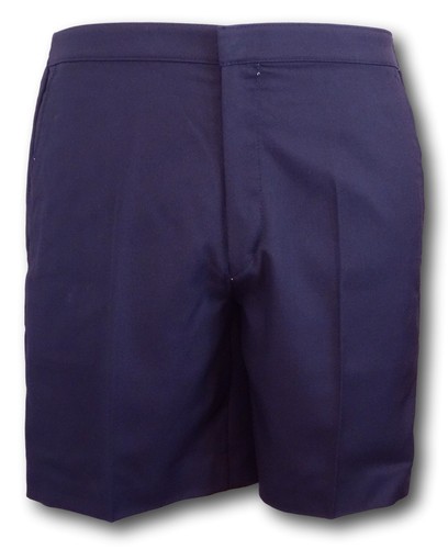 School Uniform Flat Front Short Trousers - David Luke - Grey Navy Brown Shorts - Picture 6 of 10