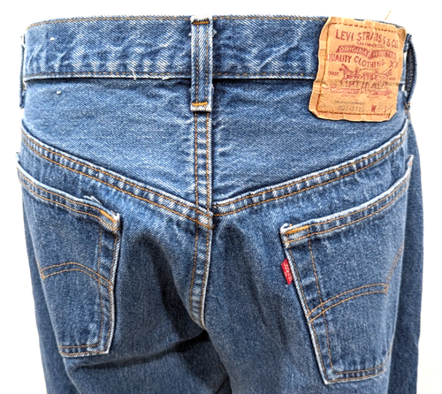 Vtg LEVI'S 501 Blue Jeans EVEN FADE Mens USA 501-0115 Marked 36/32 Actual 34x32* - Picture 2 of 12
