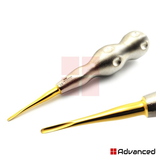 Elevadores de punta de raíz luxantes para extracción dental recubiertos de oro de titanio de 6 piezas - Imagen 6 de 6