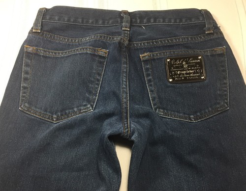 RALPH LAUREN Jeans SZ 27 Midnight Blue 888 Straight Leg Made USA - Picture 9 of 10