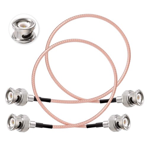 2pcs BNC Male to Male RG316 Cable 1ft for Antenna Scanner Handheld Ham Radios