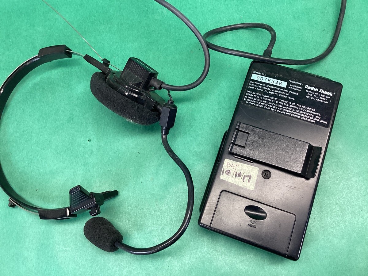 VTG RADIO SHACK Walkie Talkie Headset TRC-506/507 Wireless